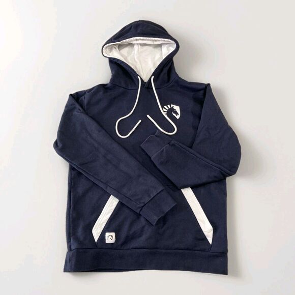 Team Liquid Crest Hoodie Men’s M Blue Colorblock Pullover Sweatshirt Streetwear - Picture 1 of 11